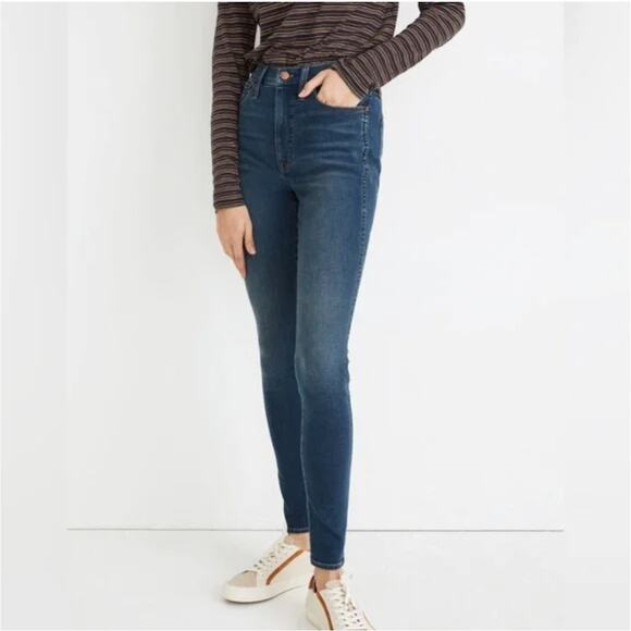 Madewell Denim Blue High-Rise Roadtripper Skinny Leg Jeans Capsule Staple - Picture 9 of 11